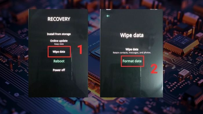 Xóa mật khẩu OPPO qua Hard Reset - Bước 4