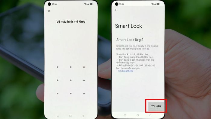 Mở màn hình chính OPPO bằng Smart Lock - Bước 2