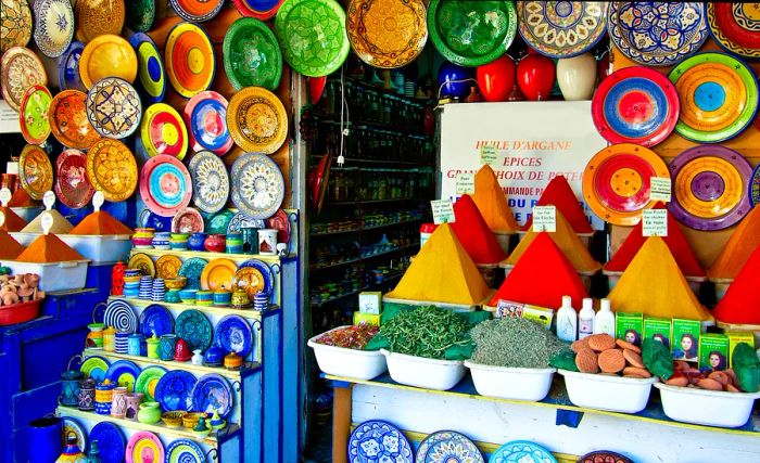 Essouira's traditional spice market