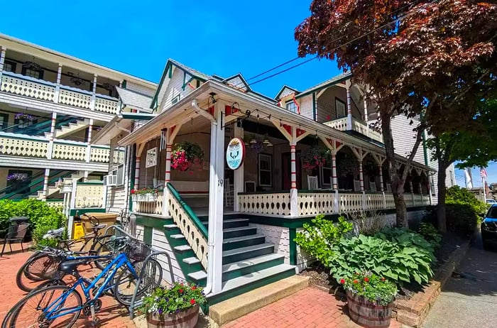 Facade of Pequot Hotel