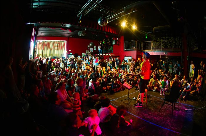 Chris Ballew, known as Caspar Babypants and lead singer of the Presidents of the United States of America, performs at Neumos during the Capitol Hill Block Party in Seattle, Washington.