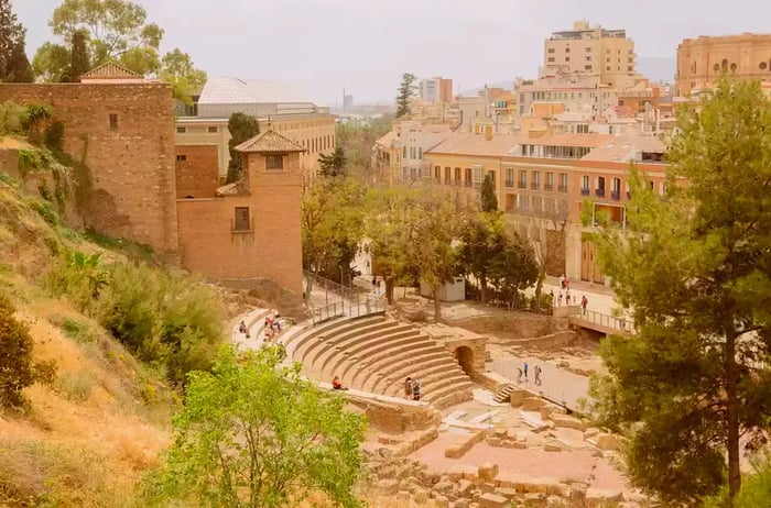 Ruins in the Alacazaba district of Málaga