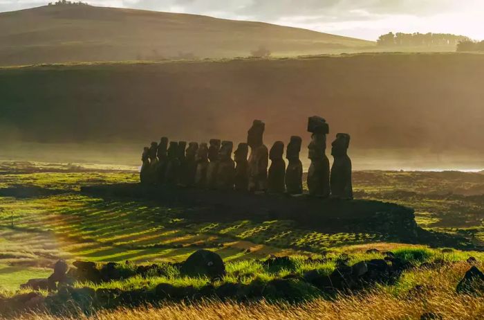 Moai Statues on Easter Island, Rapa Nui, Chile