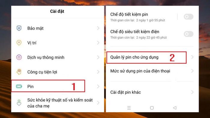 Kích hoạt sạc nhanh OPPO bằng cách tắt ứng dụng ngầm - Bước 1