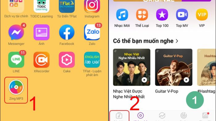 Hướng dẫn cài nhạc chuông cho OPPO từ Zing MP3 - Bước 1