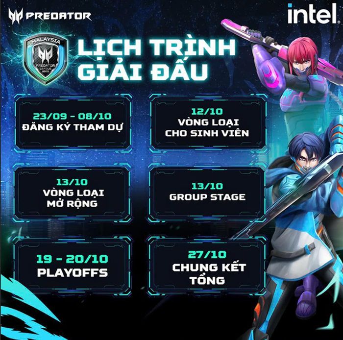 Lịch trình vòng loại Predator League 2025 tại Việt Nam