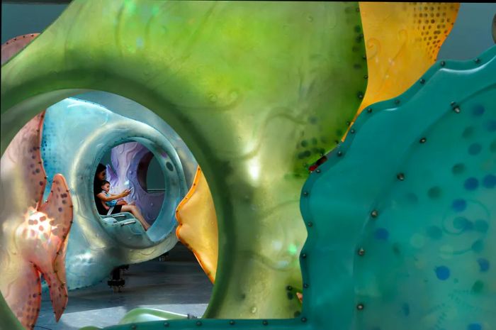 The SeaGlass Carousel in Battery Park, Lower Manhattan