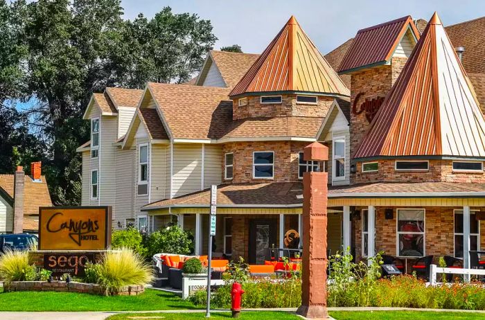 The exterior view of Sego Restaurant in Kanab, Utah