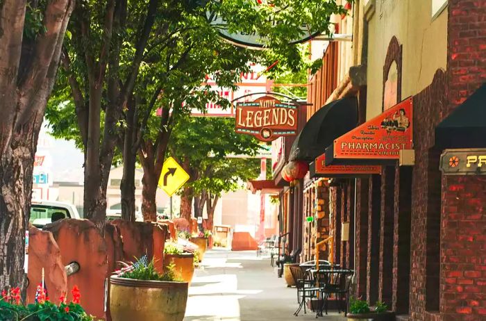 A view of the main street in Kanab, Utah