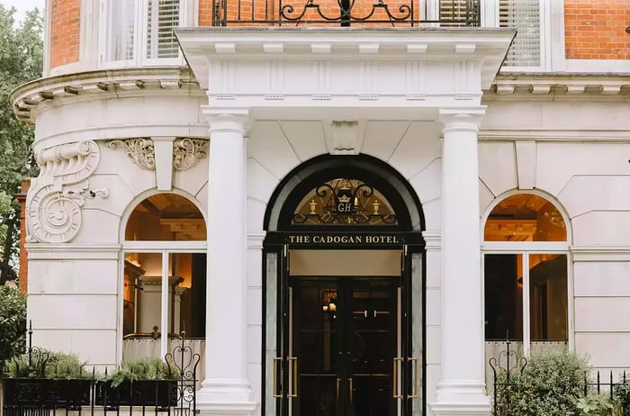 The facade of the Cadogan Hotel in London