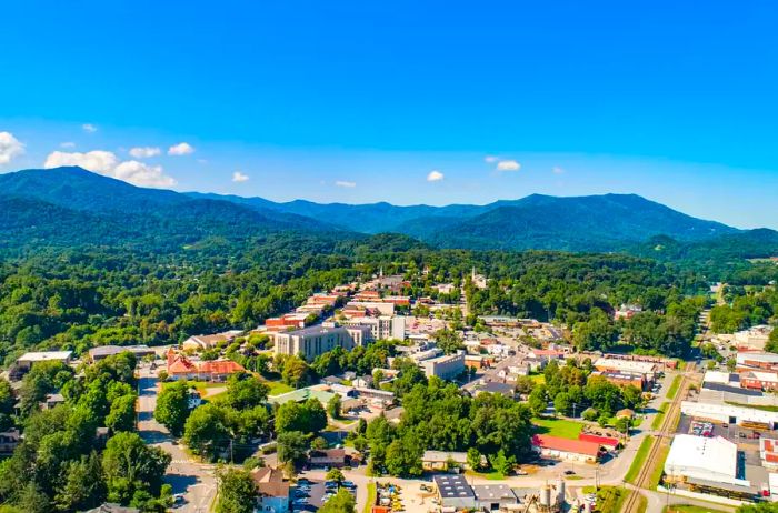 Downtown Waynesville, North Carolina Skyline