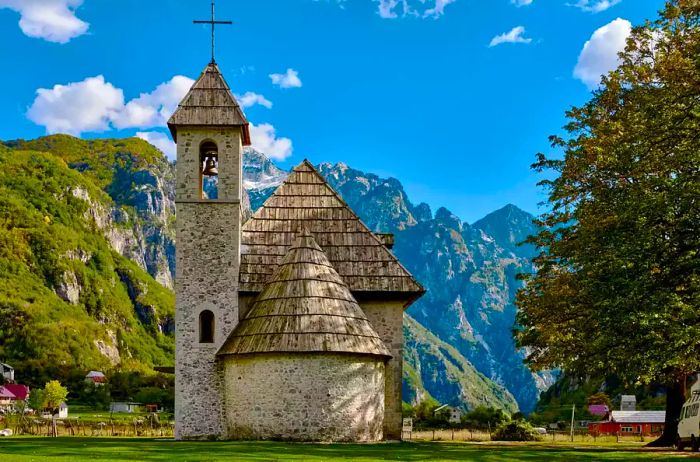 Albania, Albanian Alps mountains, Thethi, Teth National Park, autumn