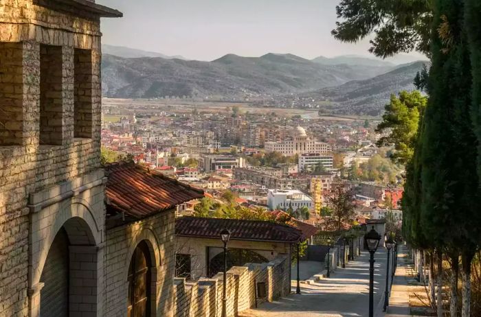 Pathway through Berat