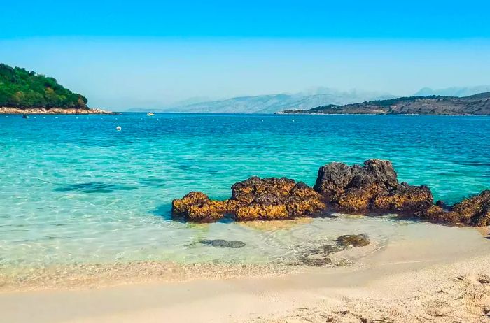 Ksamil beach, Saranda, Albania, Albanian Riviera, breathtaking seascape