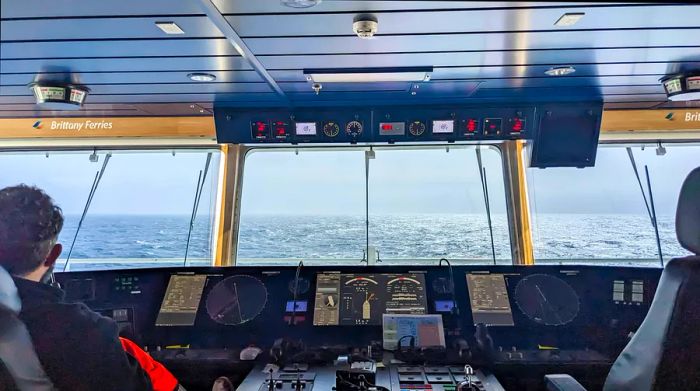 The bridge deck aboard Brittany Ferries’ Salamanca