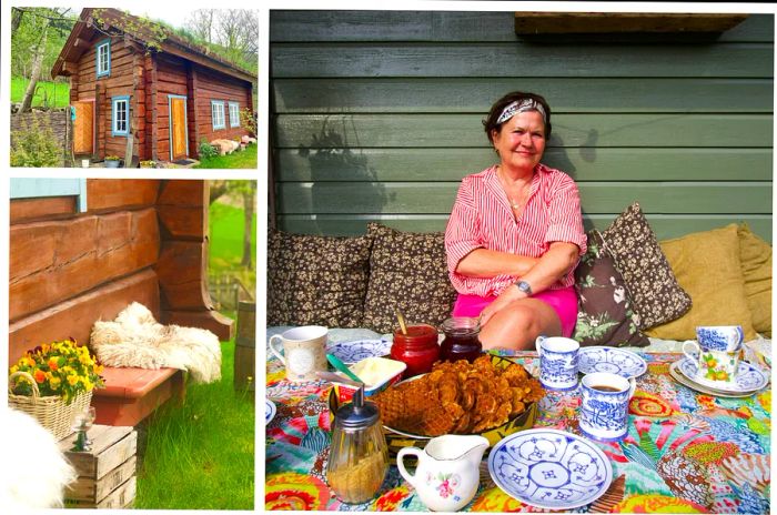 A cozy cottage and traditional meal in the Norwegian countryside