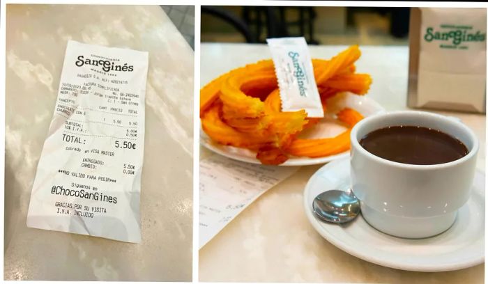 Hot Chocolate and Churros at San Ginés, Madrid