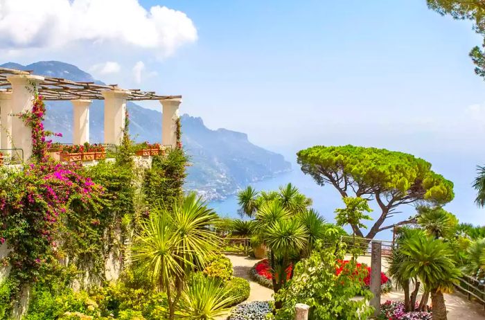 The gardens of Villa Rufolo, located in Ravello on Italy's Amalfi Coast