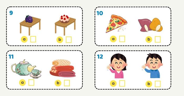 Bài 5. Đọc và đánh dấu tick vào bức tranh phù hợp - 9, 12