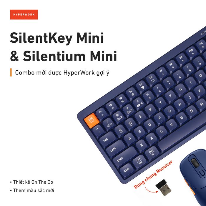 Bàn phím HyperWork SilentKey Mini đã ra mắt.