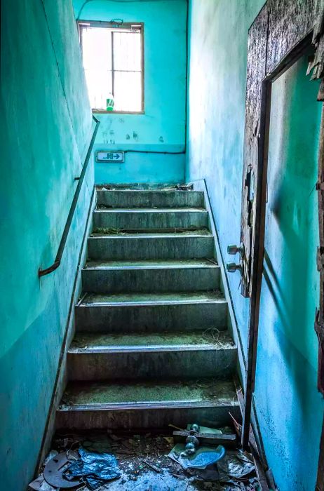 The interior of Gonjiam Psychiatric Hospital in South Korea, abandoned for nearly two decades but never torn down.