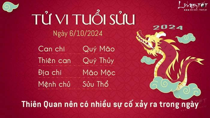 Tử vi hàng ngày 6/10/2024 của 12 con giáp - Tuổi Sửu