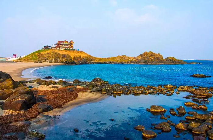 The Hachinohe Sanctuary situated along the Michinoku Coastal Trail in Tohoku, Honshu, Japan.