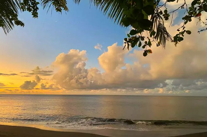 Morning on the shores of Tahiti