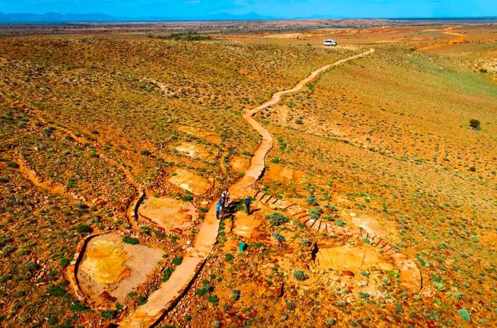 Bird's-eye view of Nilpe­na Ediacara National Park