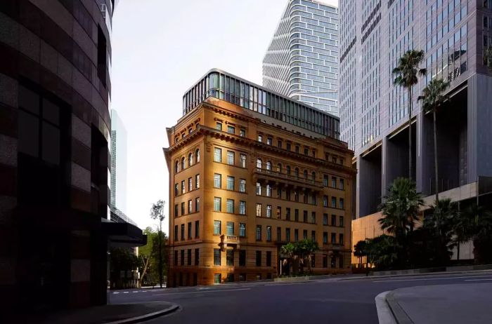 The façade of Capella Sydney, a luxurious hotel in Australia