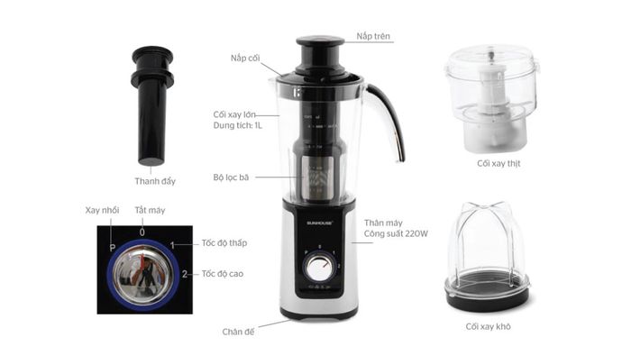 hướng dẫn lắp máy xay sinh tố