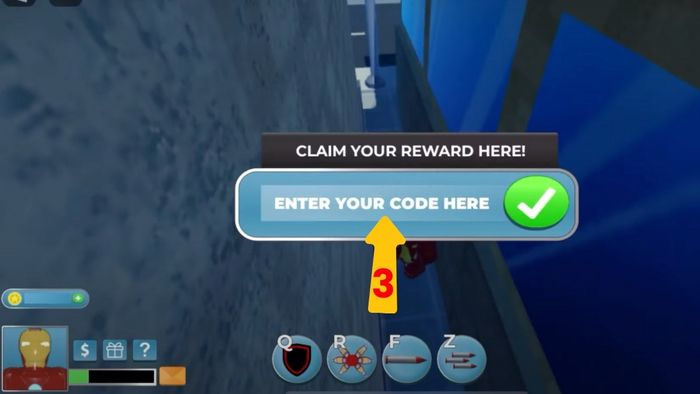 Hướng dẫn nhập mã code Heroes Online World - bước 3