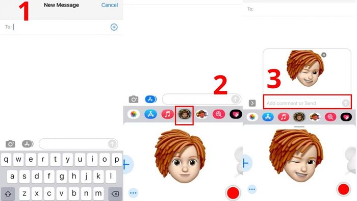Cách gửi tin nhắn Memoji