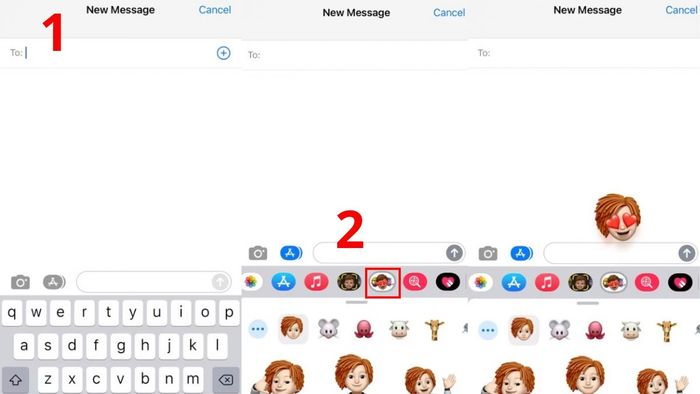 Gửi hình ảnh Memoji