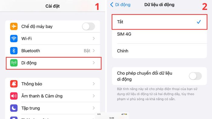 Ngắt kết nối dữ liệu di động, GPS, Bluetooth trên iPhone - Bước 2