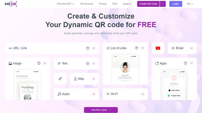 Hướng dẫn tạo mã QR cho tài liệu bằng me-qr.com, bước 1