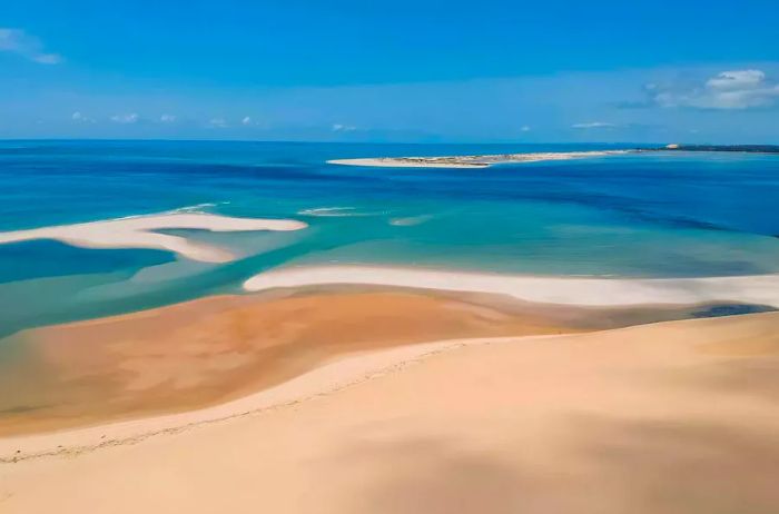 Stunning sandbanks surrounded by turquoise waters in the Bazaruto Archipelago, Mozambique