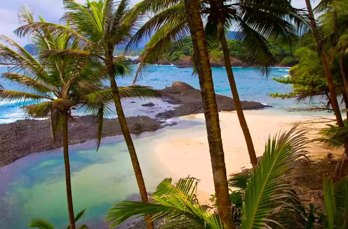 Praia Piscina, São Tomé and Príncipe, November 25, 2016.