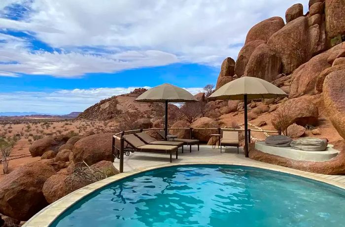 A serene pool at Habitas Namibia