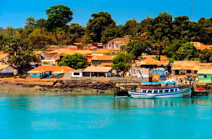 The architecture of Bubaque Island in the Bijagós Archipelago, Guinea-Bissau, a UNESCO Biosphere Reserve.