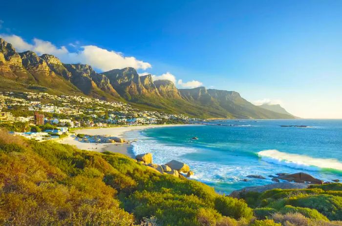 The Twelve Apostles mountain range in Camps Bay, Cape Town, South Africa