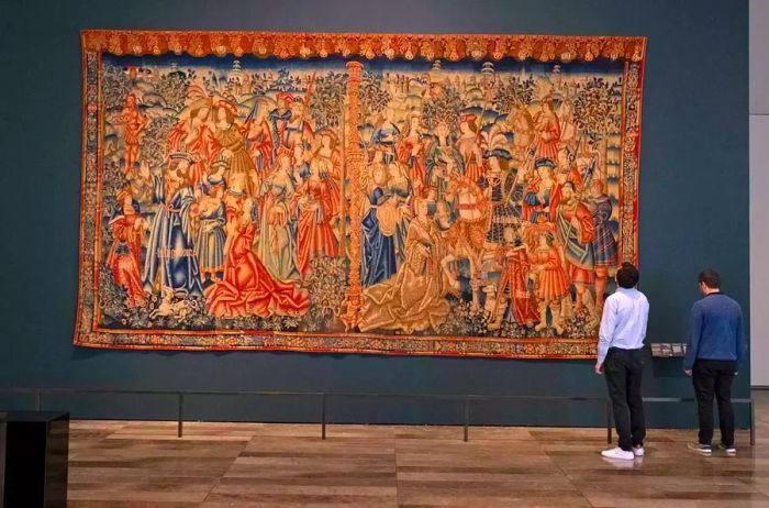 A tapestry featured at the Louvre Abu Dhabi