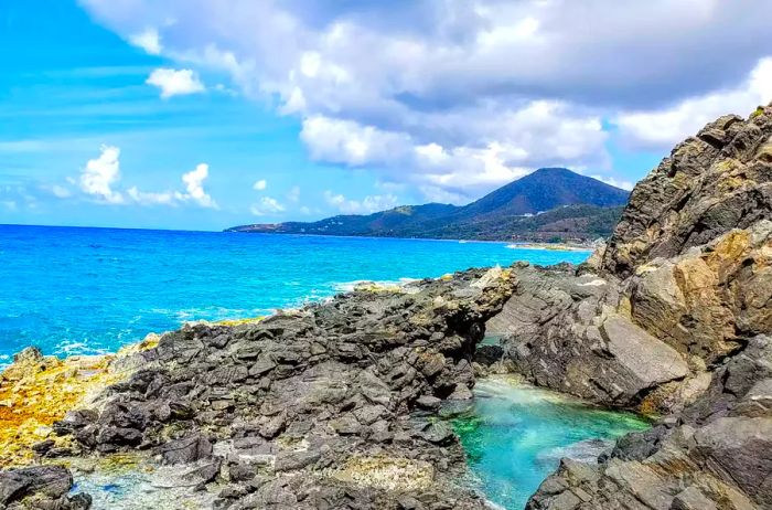 The Tide Pools overlooking Annaly Bay in St. Croix, United States Virgin Islands.