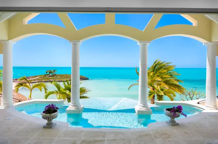 Scenic view of the ocean from the pool area