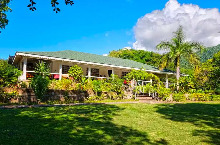 Exterior view of Olveston House, Montserrat