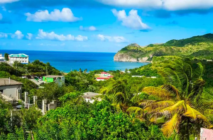 Aerial view of Little Bay, Montserrat