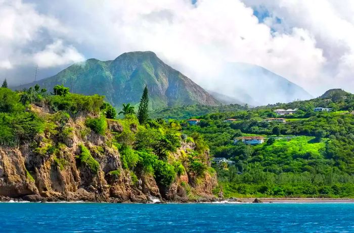 View of the volcano on Montserrat