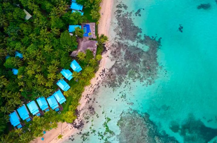 Aerial view of Yemaya Reefs