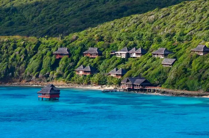 Bungalows on Canouan Island - Grenadines.