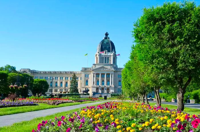 The Saskatchewan Legislative Building in Regina